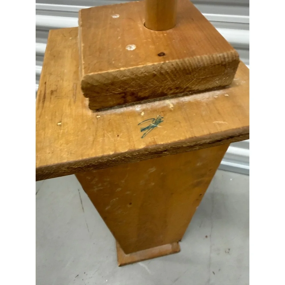 Vintage Rustic Wood Toilet Paper Holder Heart Cutouts Farmhouse Storage Cabinet